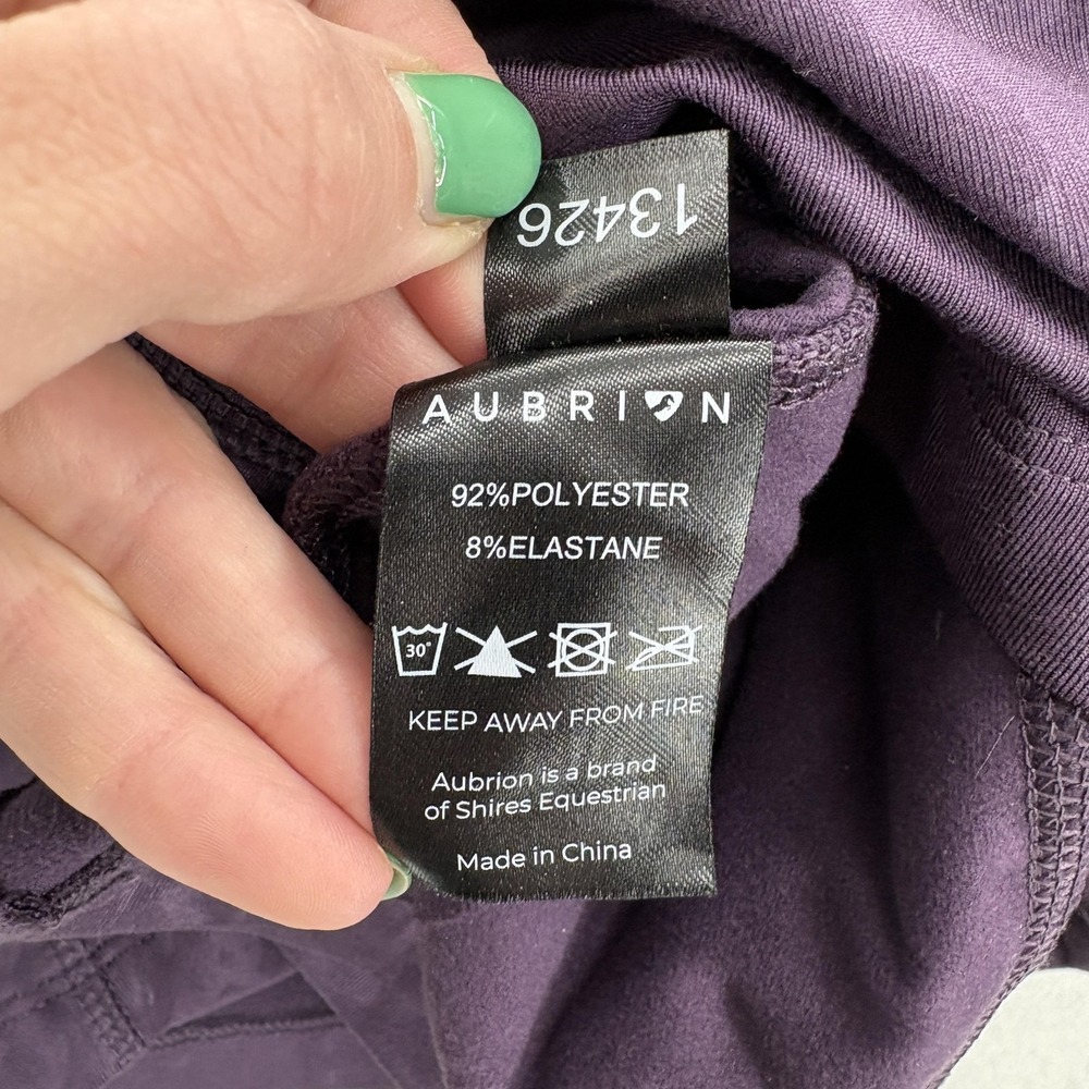 Aubrion Revive Winter Base Layer Womens Large Purple 1/4 Zip Riding Equestrian - Picture 7 of 13